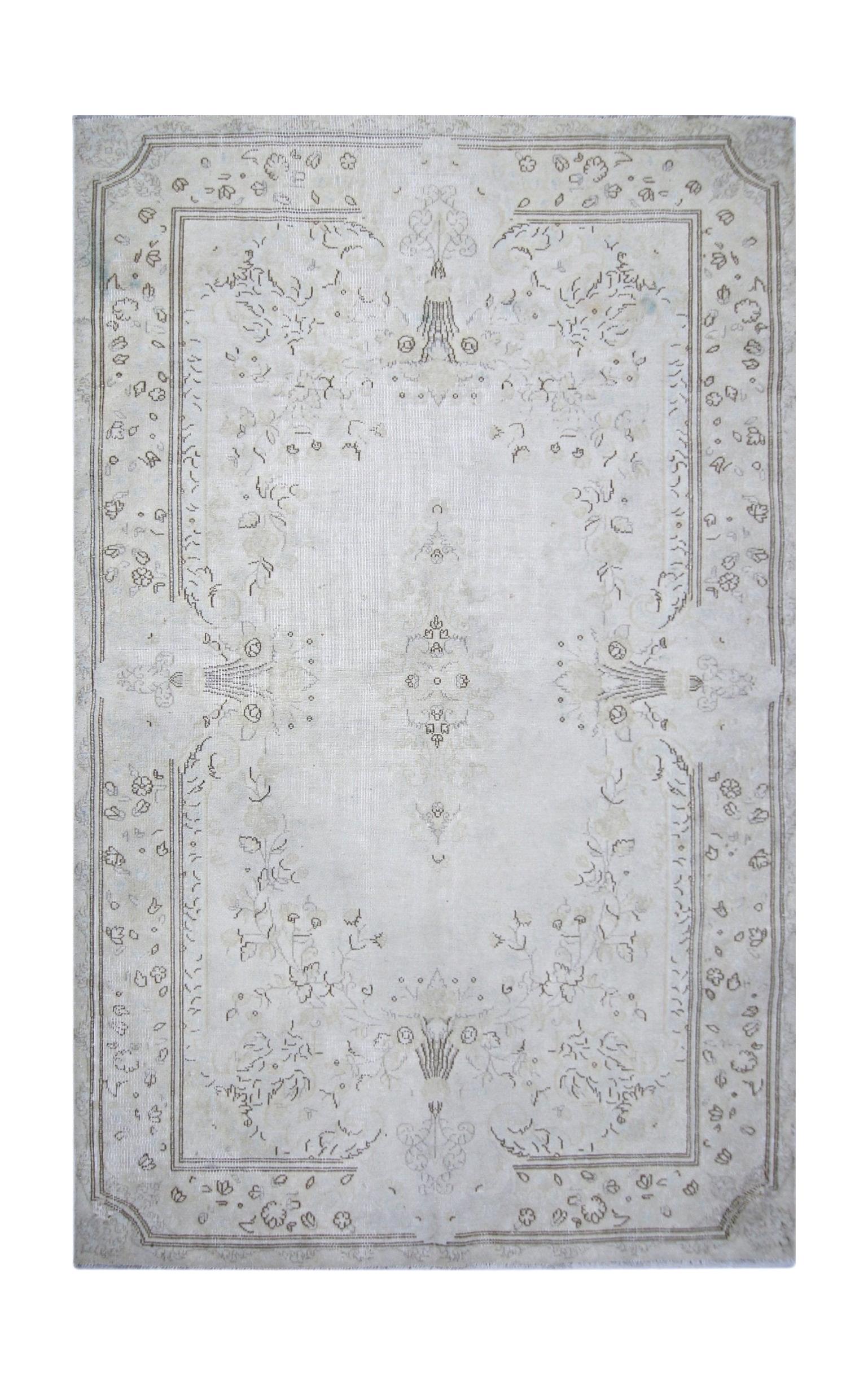 Handmade Vintage Persian Kerman Rug | 196 x 126 cm | 6'5" x 4'2" - Najaf Rugs & Textile