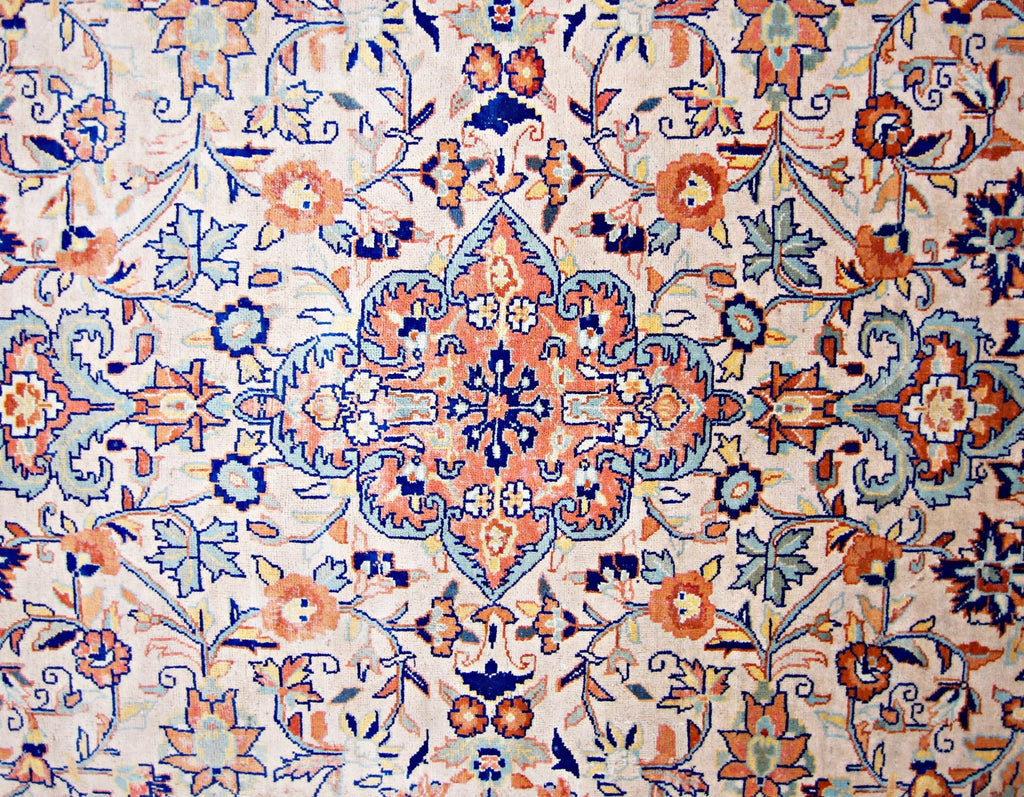 Handmade Vintage Persian Kerman Rug | 196 x 134 cm | 6'5" x 4'5" - Najaf Rugs & Textile
