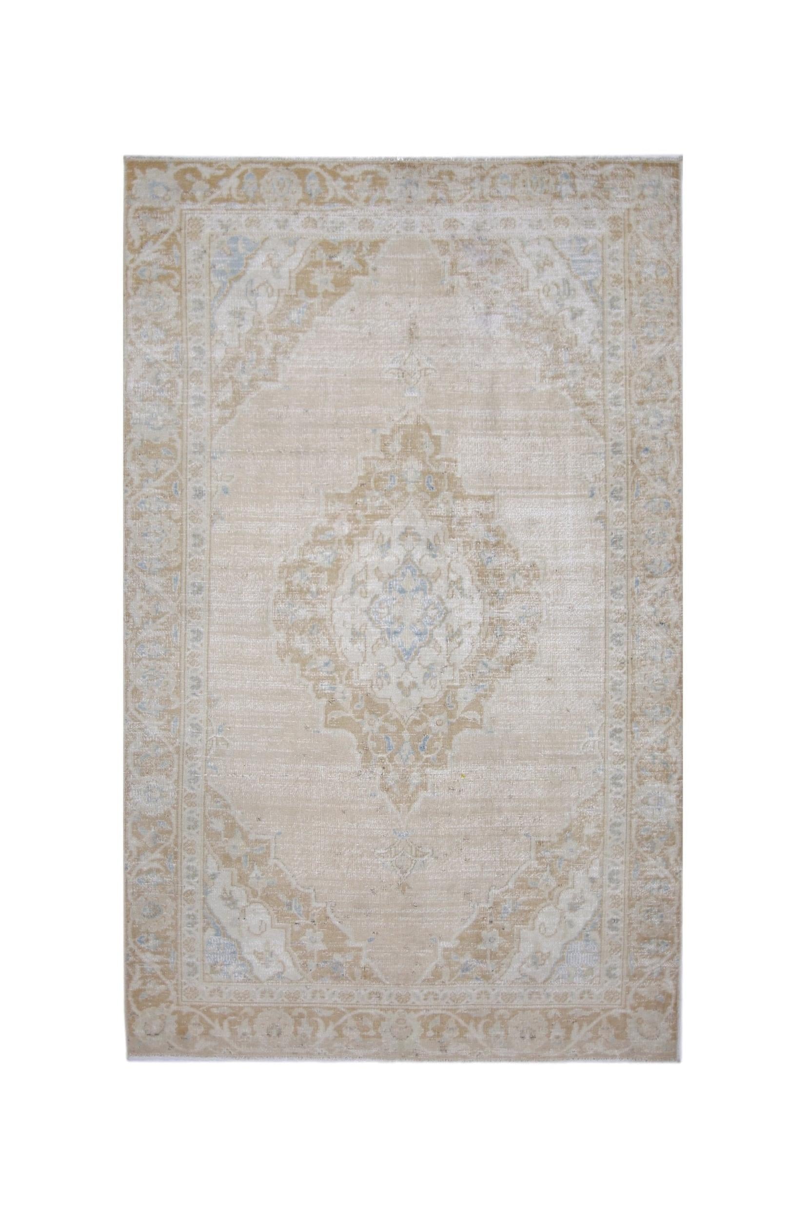 Handmade Vintage Persian Kerman Rug | 197 x 124 cm | 6'5" x 4' - Najaf Rugs & Textile