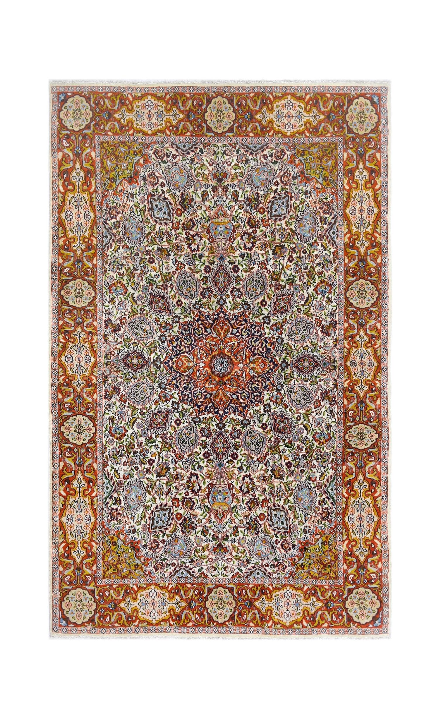 Handmade Vintage Persian Kerman Rug | 198 x 121 cm | 6'6" x 3'11" - Najaf Rugs & Textile