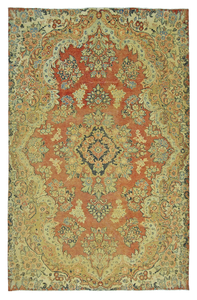 Handmade Vintage Persian Kerman Rug | 202 x 130 cm | 6'8" x 4'3" - Najaf Rugs & Textile
