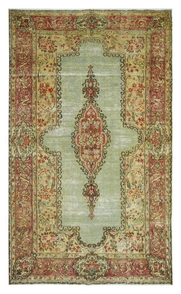 Handmade Vintage Persian Kerman Rug | 203 x 125 cm | 6'8" x 4'1" - Najaf Rugs & Textile
