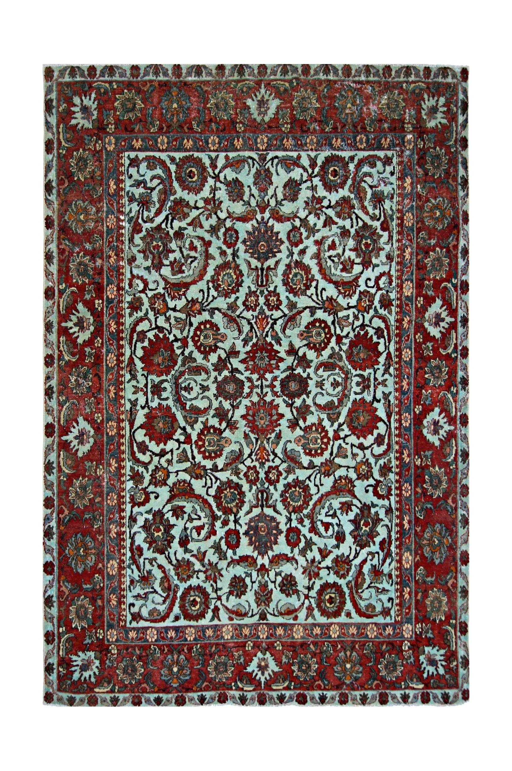 Handmade Vintage Persian Kerman Rug | 204 x 139 cm | 6'8" x 4'7" - Najaf Rugs & Textile