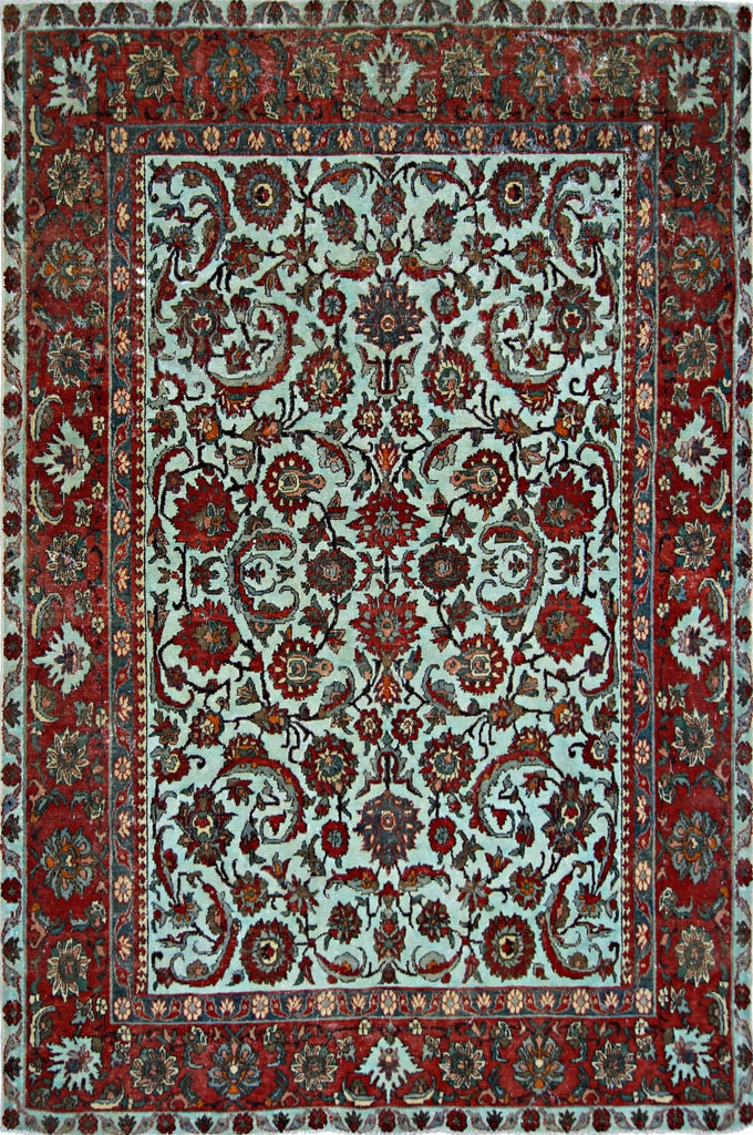 Handmade Vintage Persian Kerman Rug | 204 x 139 cm | 6'8" x 4'7" - Najaf Rugs & Textile