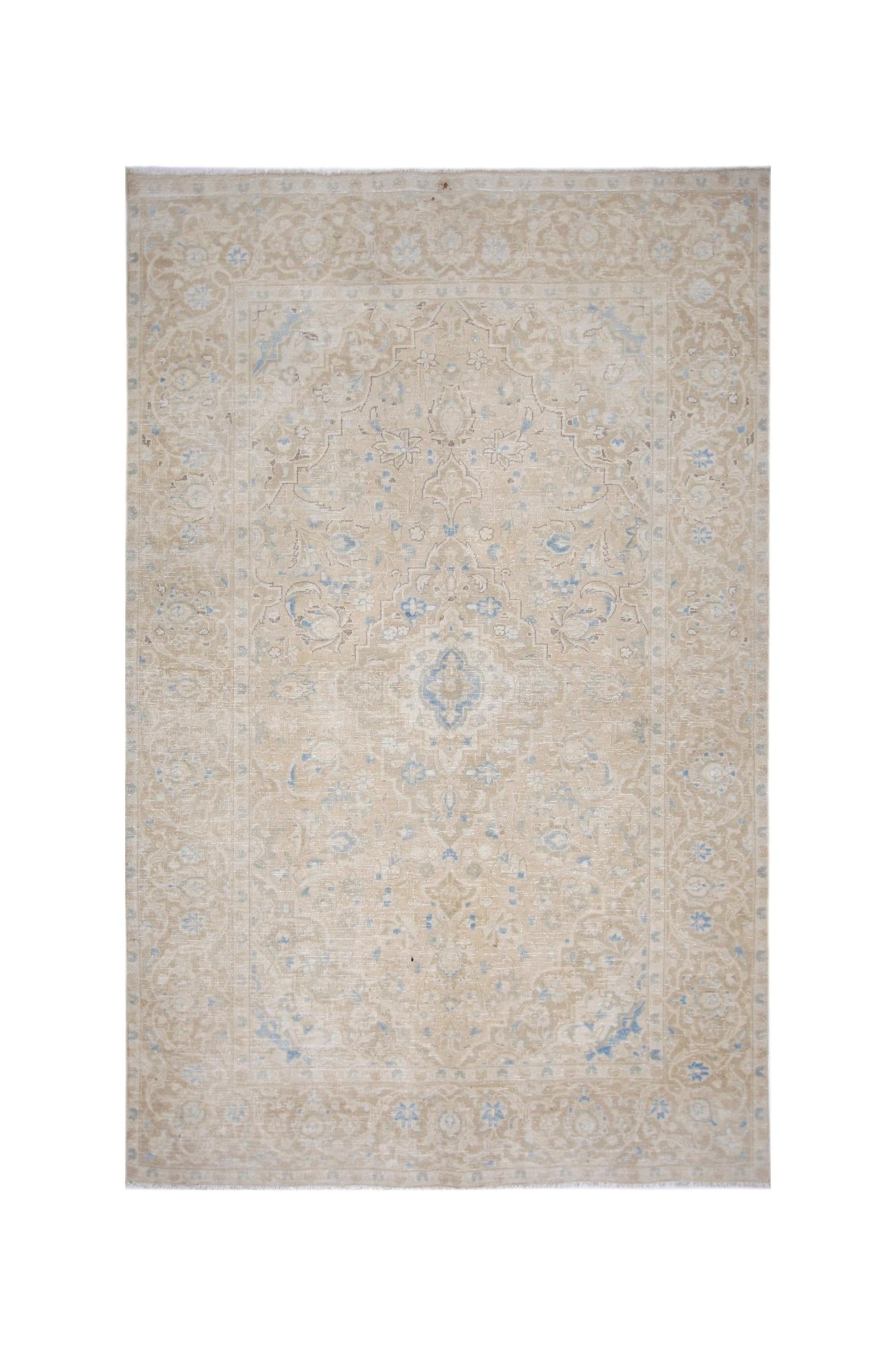 Handmade Vintage Persian Kerman Rug | 227 x 142 cm | 7'5" x 4'8" - Najaf Rugs & Textile