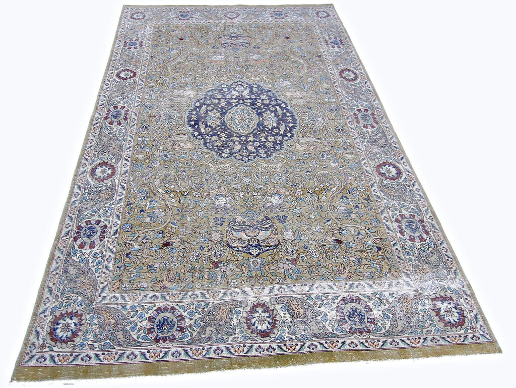 Handmade Vintage Persian Kerman Rug | 265 x 151 cm | 8'8 x 4'11" - Najaf Rugs & Textile