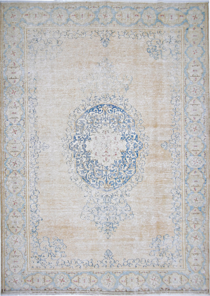 Handmade Vintage Persian Kerman Rug | 265 x 177 cm | 8'8" x 5'10" - Najaf Rugs & Textile