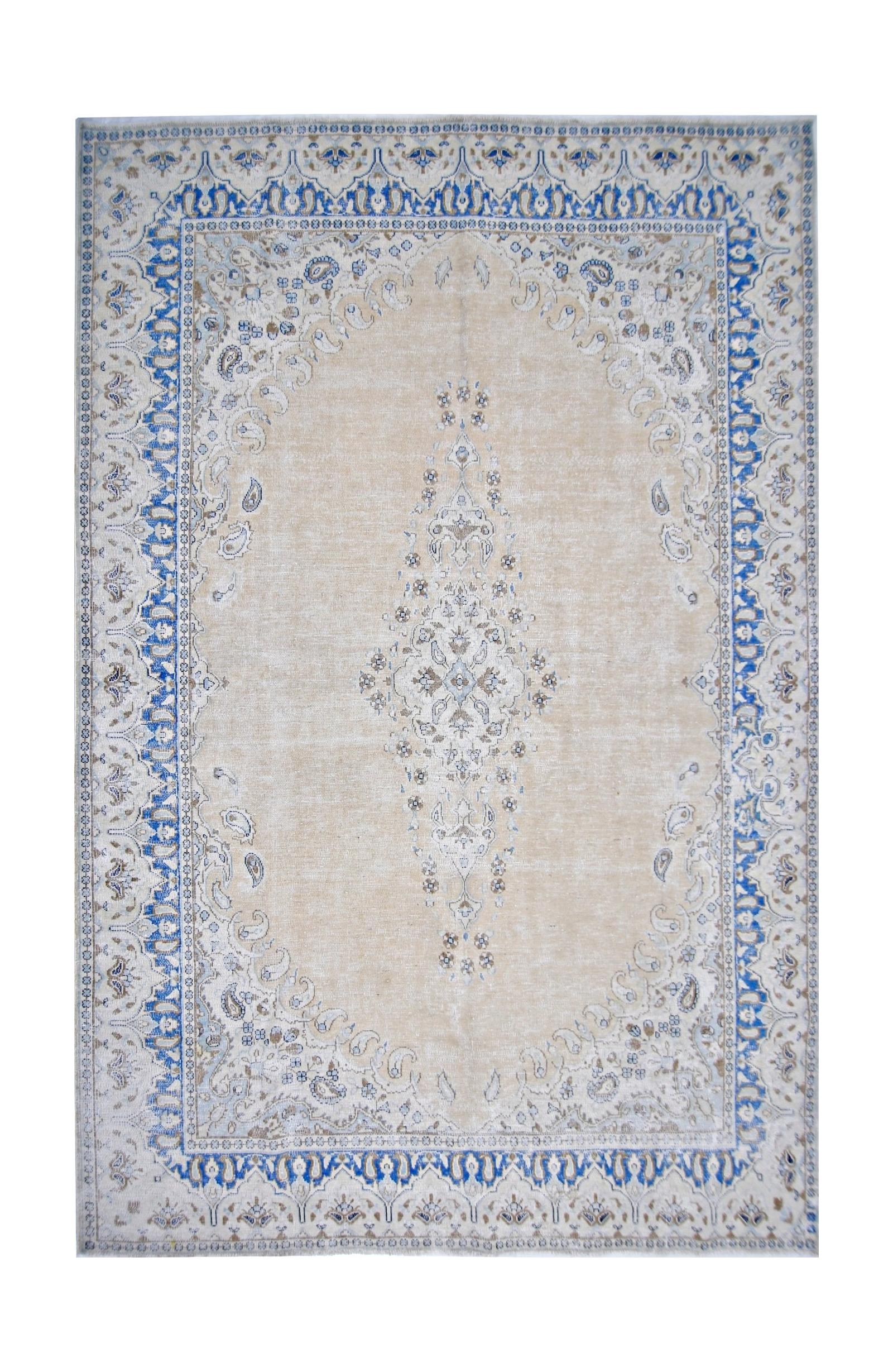 Handmade Vintage Persian Kerman Rug | 266 x 184 cm | 8'9" x 6' - Najaf Rugs & Textile