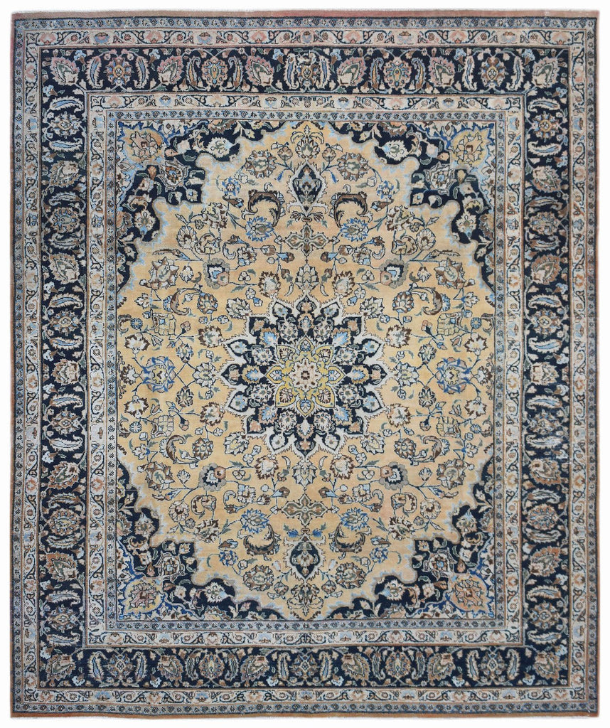 Handmade Vintage Persian Kerman Rug | 294 x 246 cm | 9'8" x 8'1" - Najaf Rugs & Textile