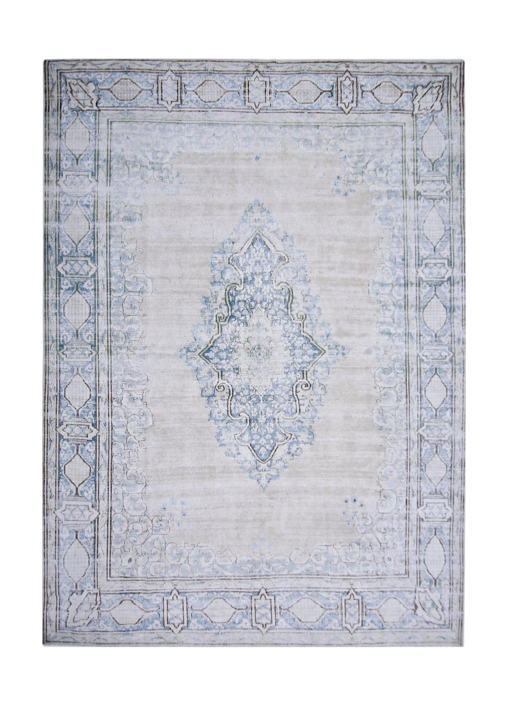 Handmade Vintage Persian Kerman Rug | 298 x 224 cm | 9'9" x 7'4" - Najaf Rugs & Textile