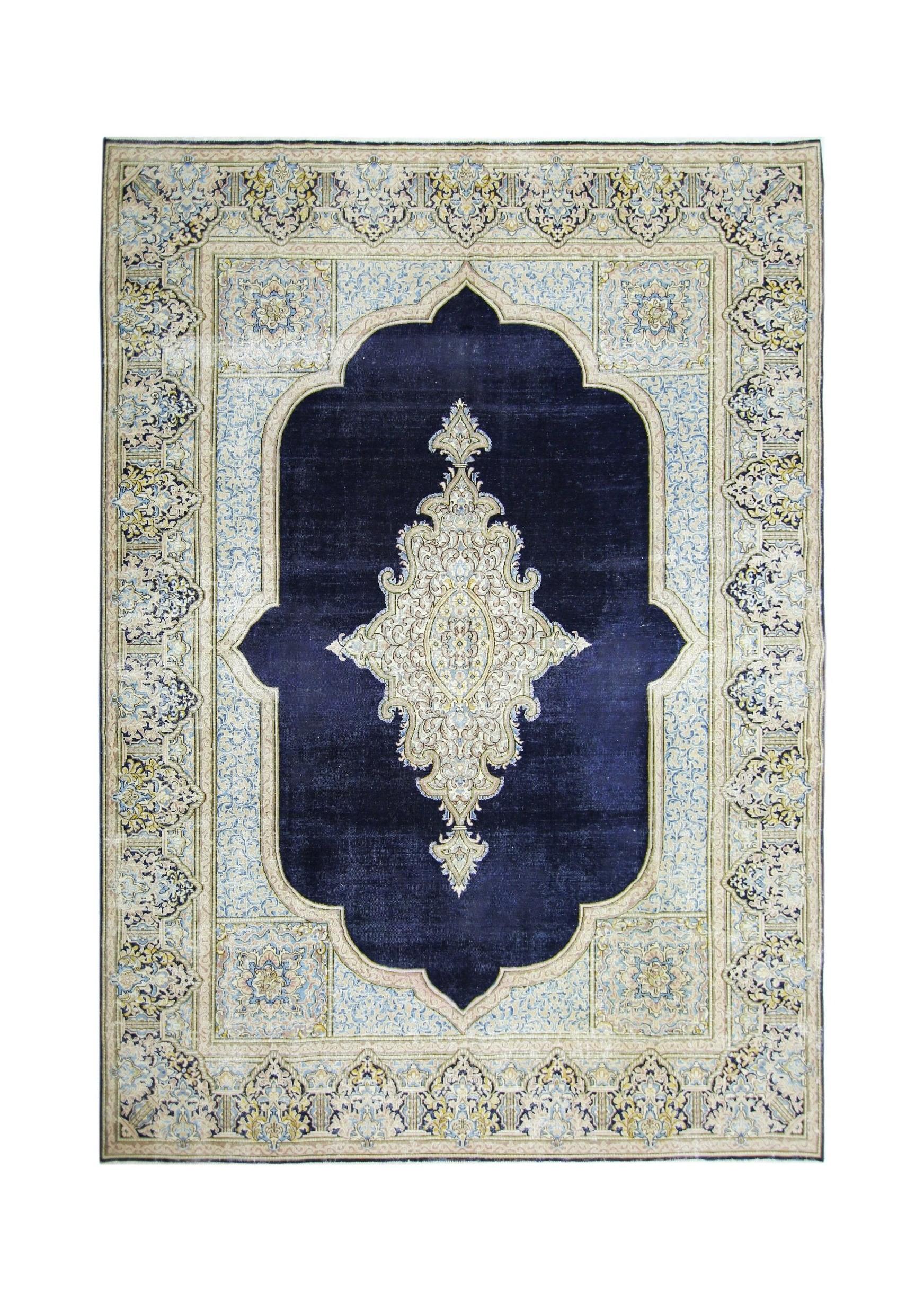 Handmade Vintage Persian Kerman Rug | 305 x 212 cm | 10' x 6'11" - Najaf Rugs & Textile
