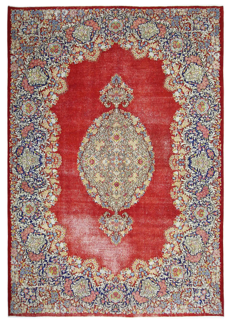 Handmade Vintage Persian Kerman Rug | 332 x 244 cm | 10'11" x 8' - Najaf Rugs & Textile