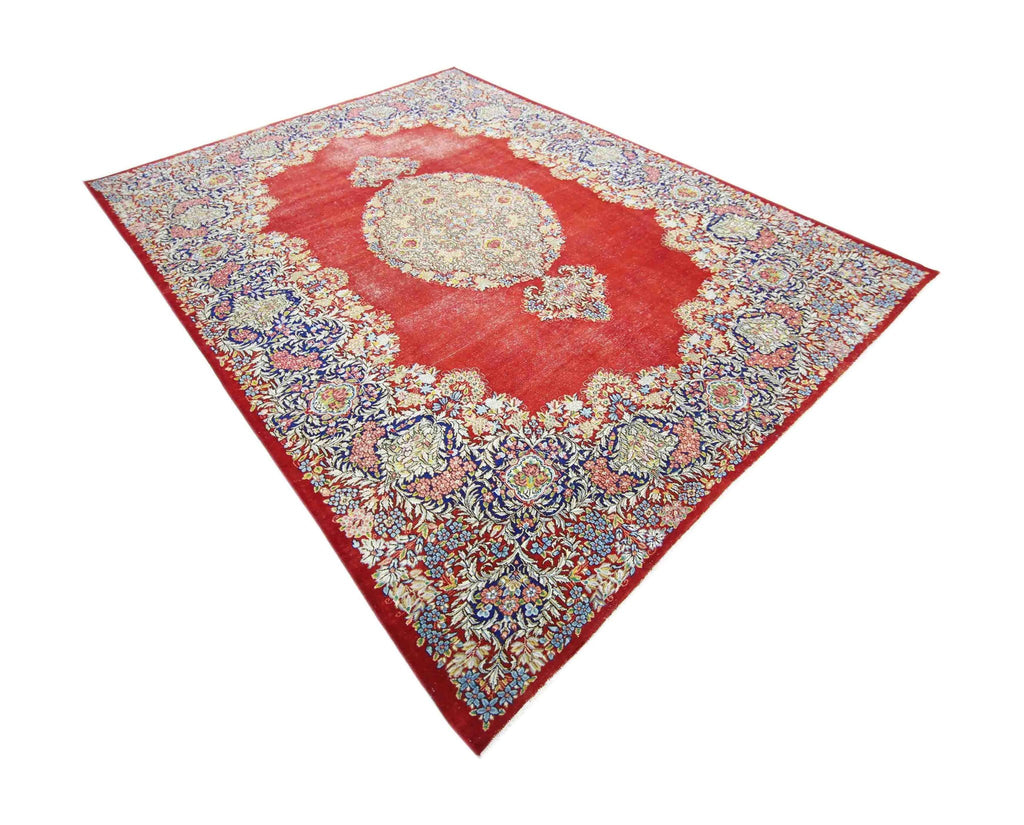 Handmade Vintage Persian Kerman Rug | 332 x 244 cm | 10'11" x 8' - Najaf Rugs & Textile
