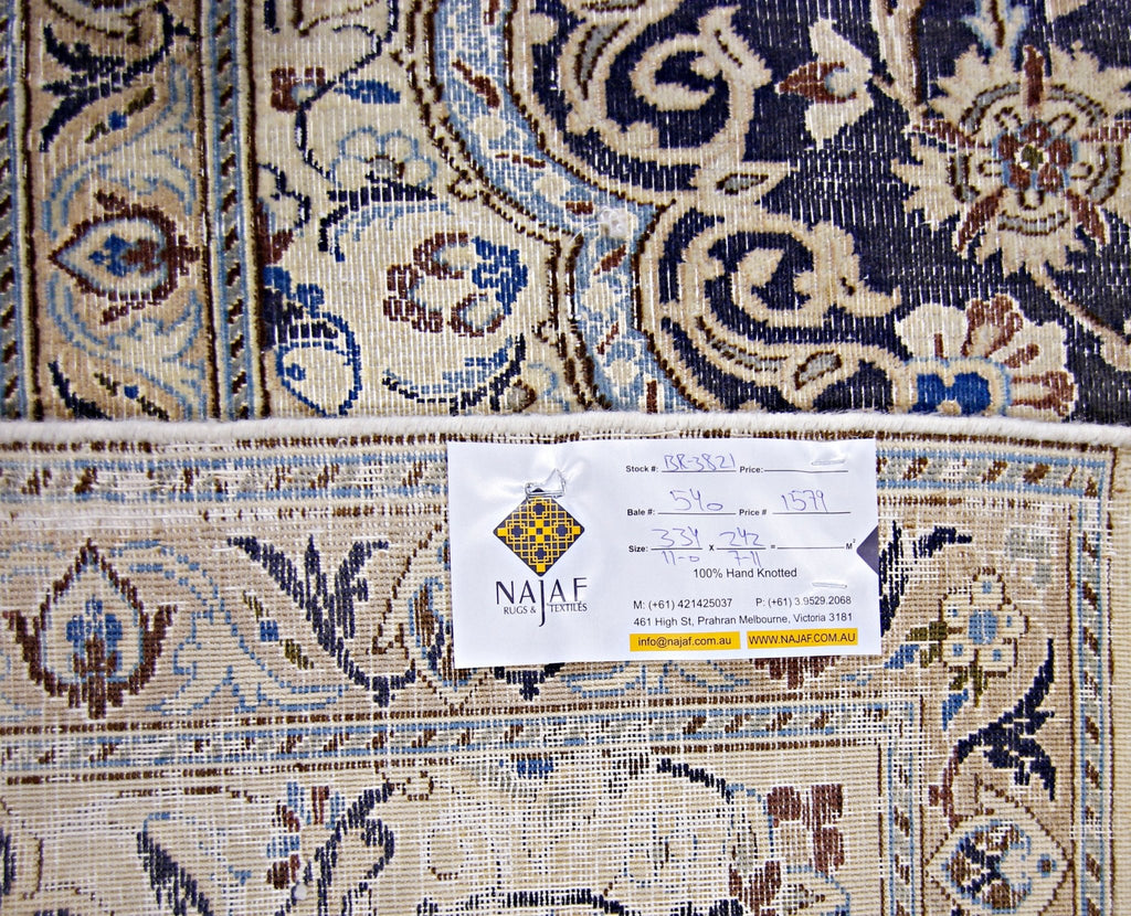 Handmade Vintage Persian Kerman Rug | 334 x 242 cm | 11' x 7'11" - Najaf Rugs & Textile