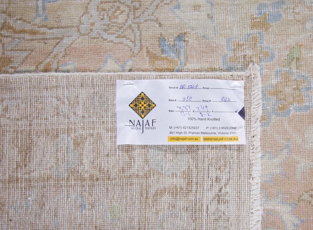 Handmade Vintage Persian Kerman Rug | 337 x 249 cm | 11'1" x 8'2" - Najaf Rugs & Textile