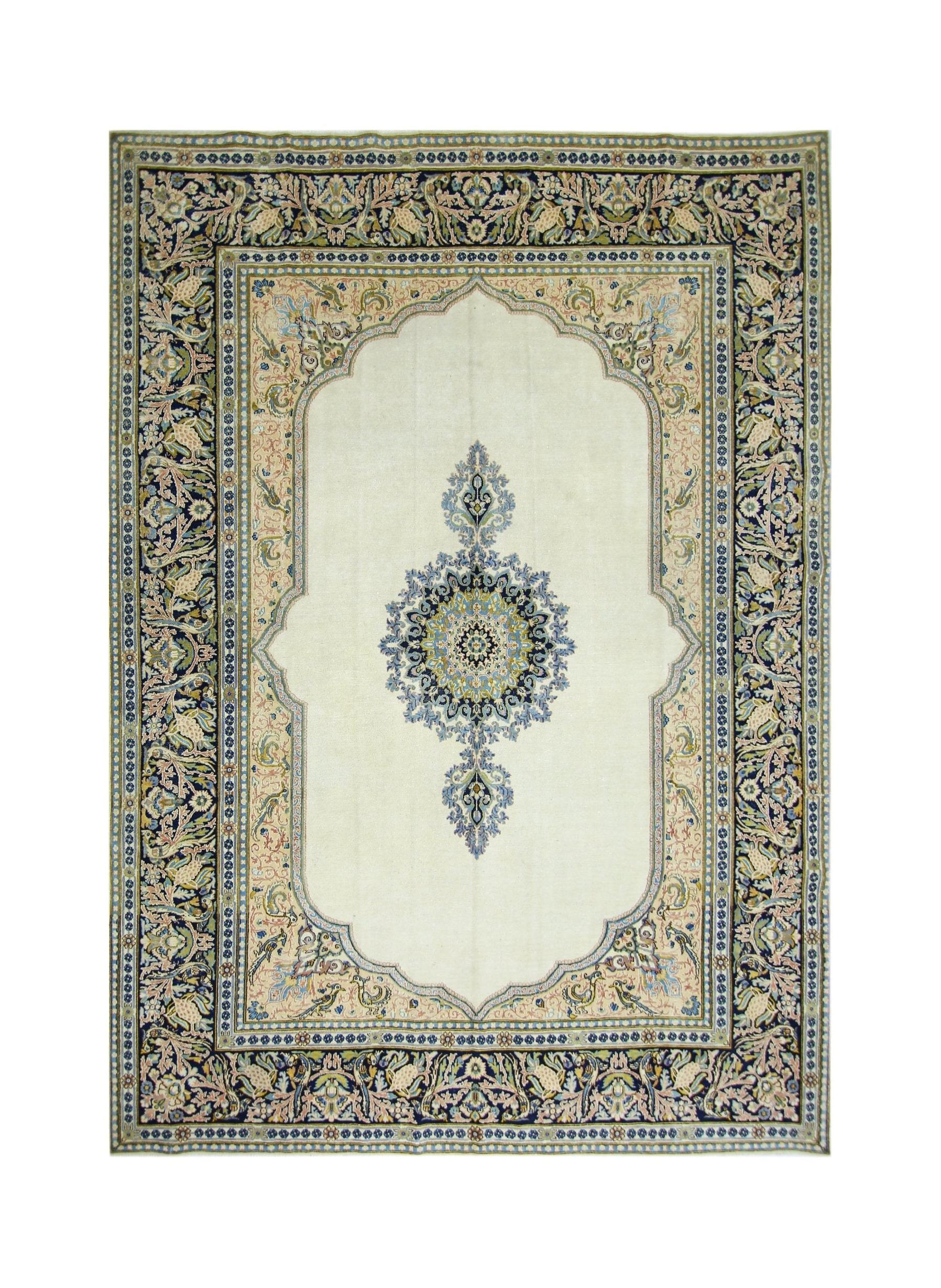 Handmade Vintage Persian Kerman Rug | 338 x 248 cm | 11'1" x 8'1" - Najaf Rugs & Textile