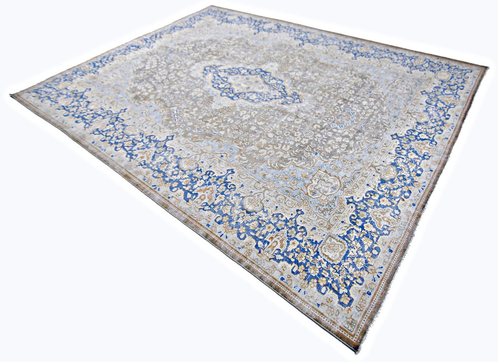 Handmade Vintage Persian Kerman Rug | 355 x 262 cm | 11'8" x 8'7" - Najaf Rugs & Textile