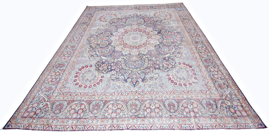 Handmade Vintage Persian Kerman Rug | 364 x 292 cm | 11'11" x 9'7" - Najaf Rugs & Textile