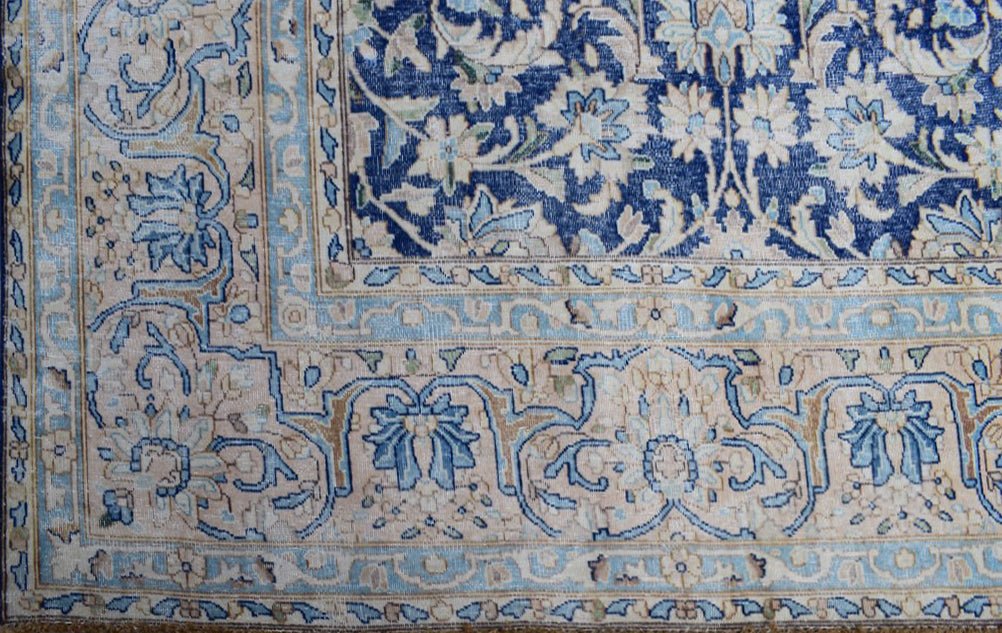 Handmade Vintage Persian Kerman Rug | 373 x 282 cm | 12'2" x 9'2" - Najaf Rugs & Textile