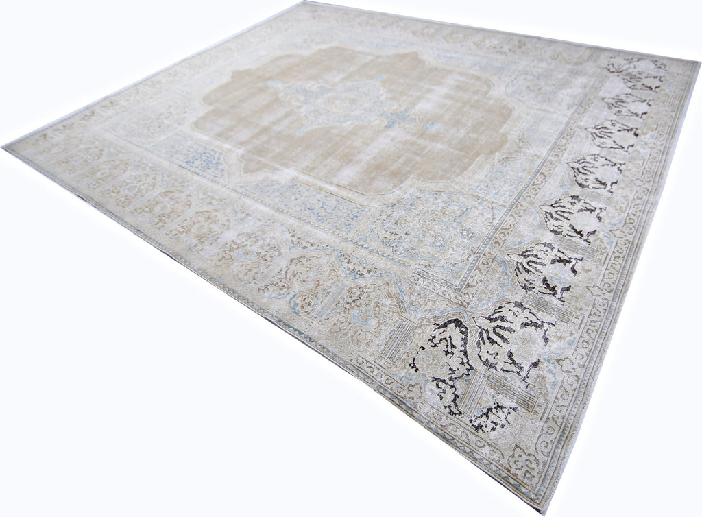 Handmade Vintage Persian Kerman Rug | 374 x 301 cm | 12'3" x 9'10" - Najaf Rugs & Textile