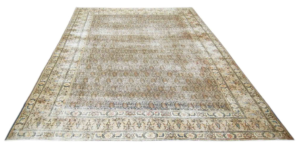 Handmade Vintage Persian Kerman Rug | 375 x 273 cm | 12'4" x 8'11" - Najaf Rugs & Textile