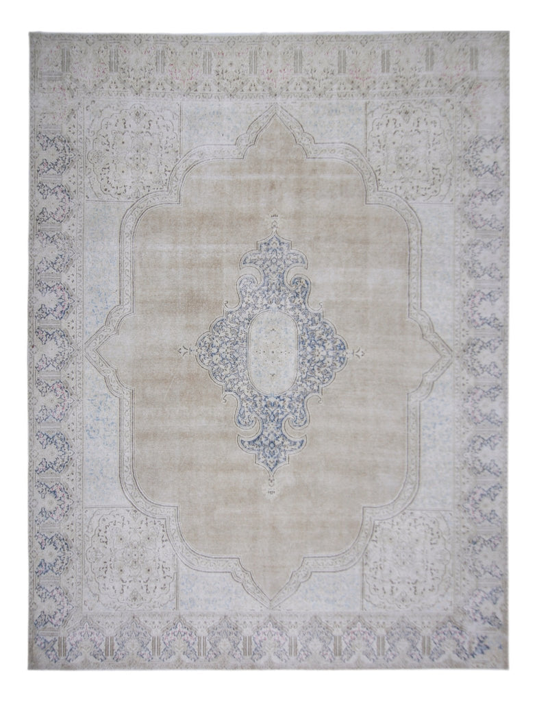 Handmade Vintage Persian Kerman Rug | 376 x 290 cm | 12'4" x 9'6" - Najaf Rugs & Textile