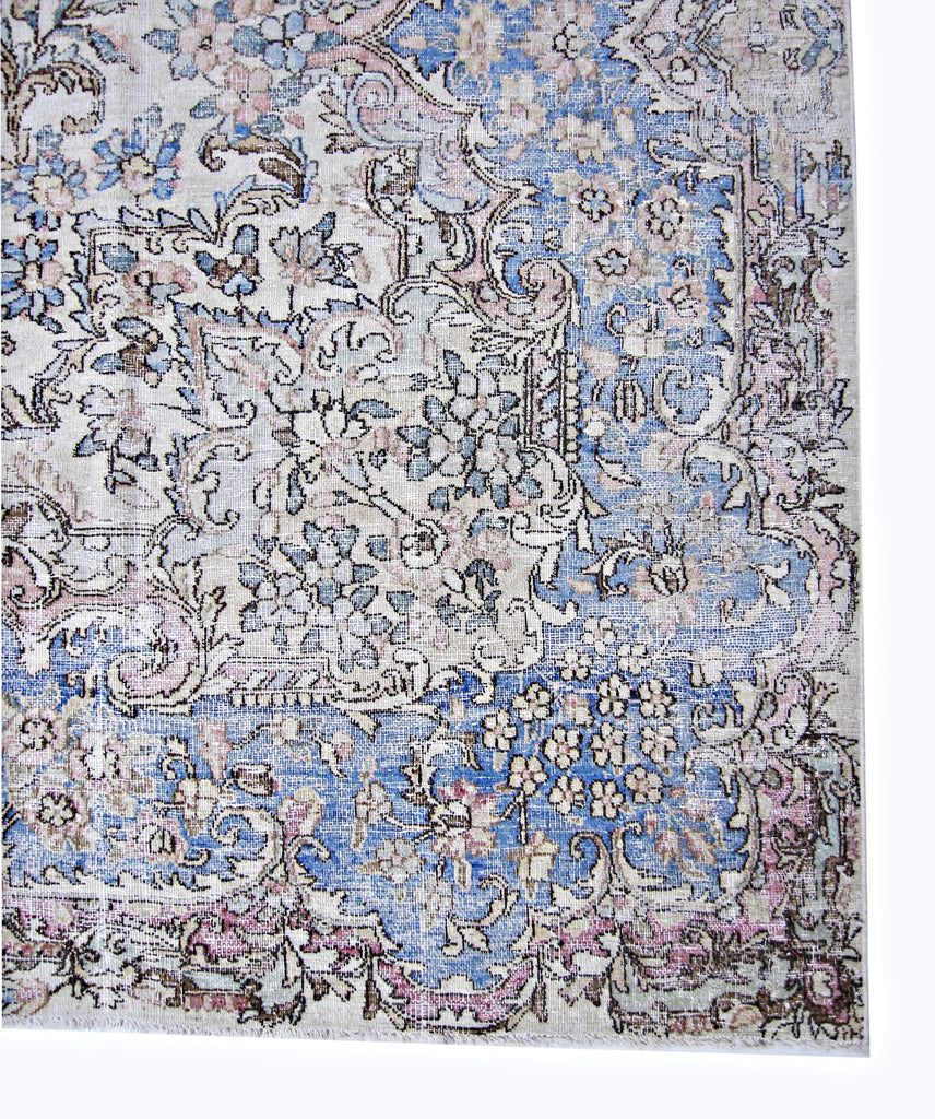 Handmade Vintage Persian Kerman Rug | 377 x 266 cm | 12'5" x 8'9" - Najaf Rugs & Textile