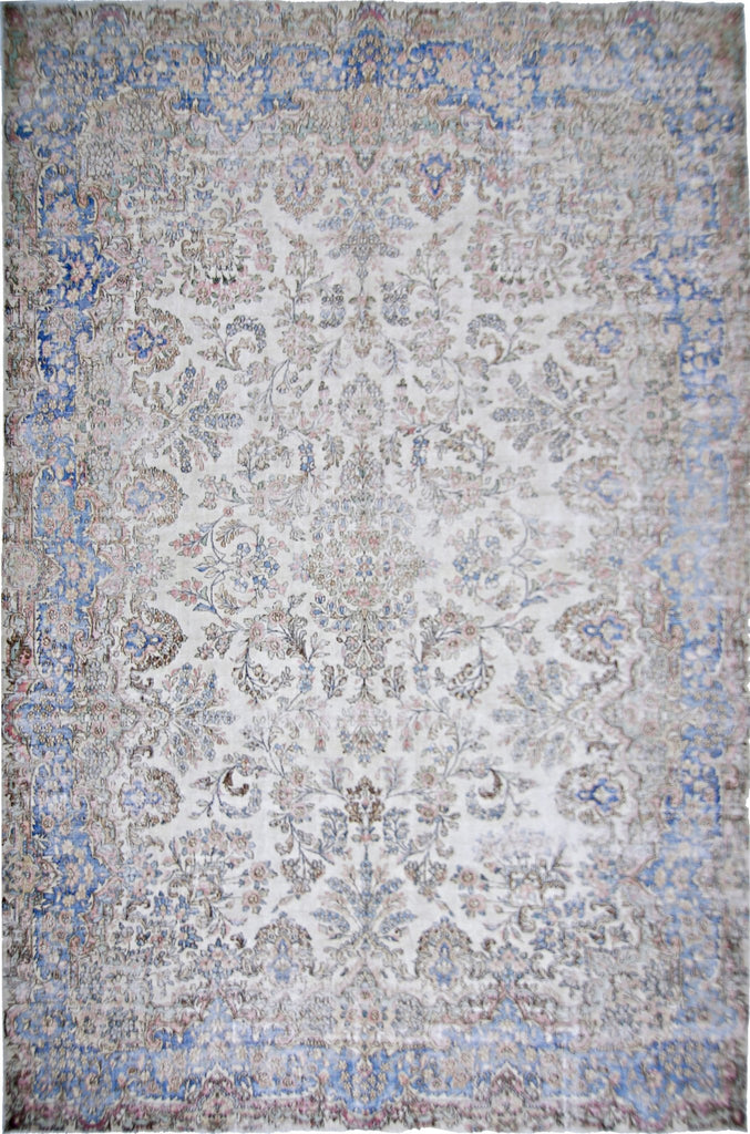 Handmade Vintage Persian Kerman Rug | 377 x 266 cm | 12'5" x 8'9" - Najaf Rugs & Textile