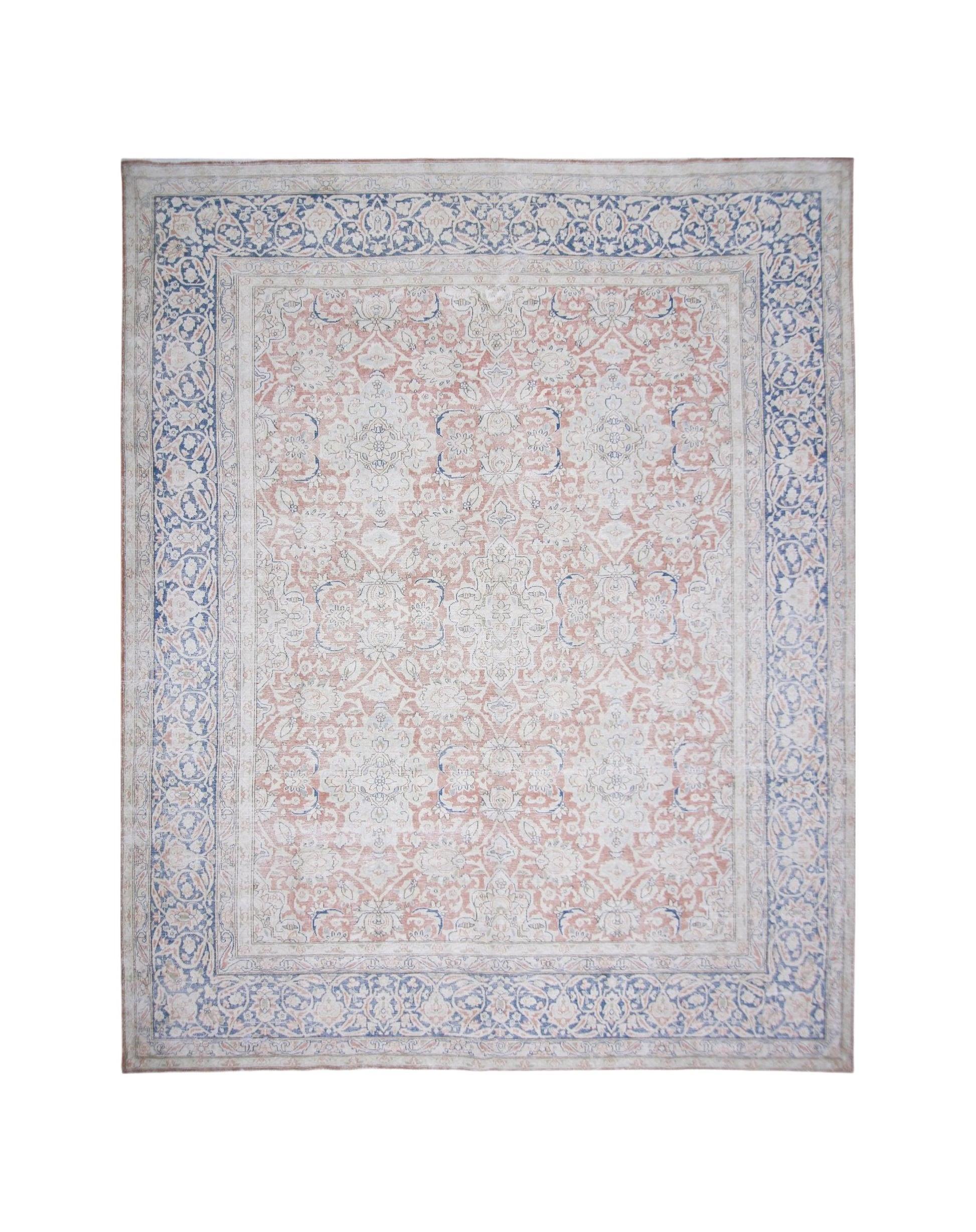 Handmade Vintage Persian Kerman Rug | 389 x 294 cm | 12'9" x 9'8" - Najaf Rugs & Textile