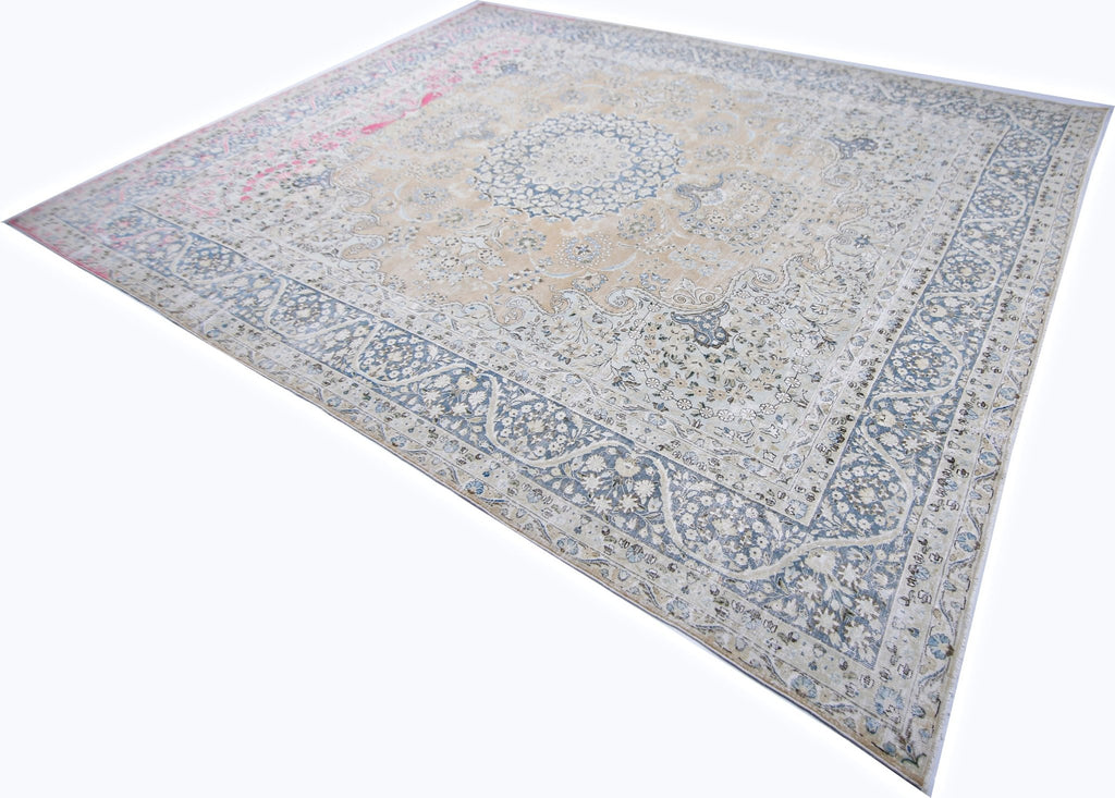 Handmade Vintage Persian Kerman Rug | 389 x 298 cm | 12'9" x 9'9" - Najaf Rugs & Textile