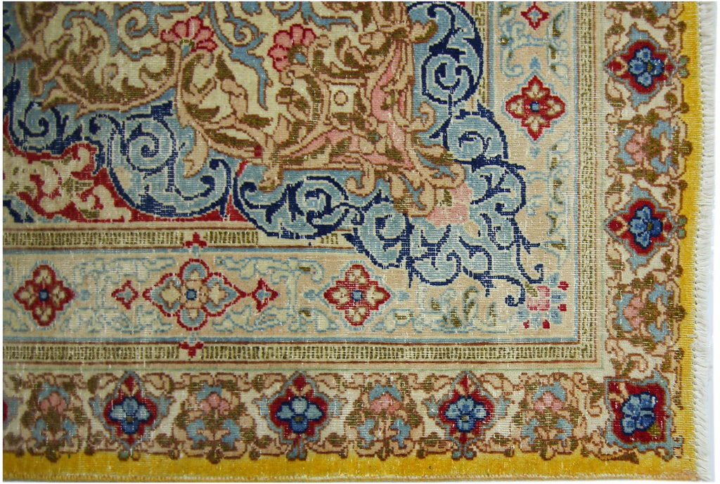 Handmade Vintage Persian Kerman Rug | 394 x 319 cm | 12'11" x 10'6" - Najaf Rugs & Textile