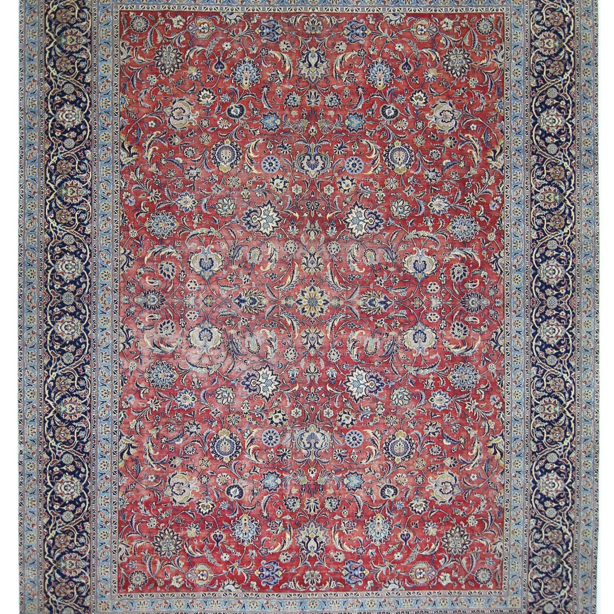 Handmade Vintage Persian Kerman Rug | 400 x 296 cm | 13'2