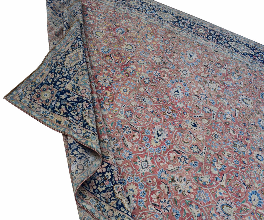Handmade Vintage Persian Kerman Rug | 408 x 288 cm | 13'3" x 9'4" - Najaf Rugs & Textile