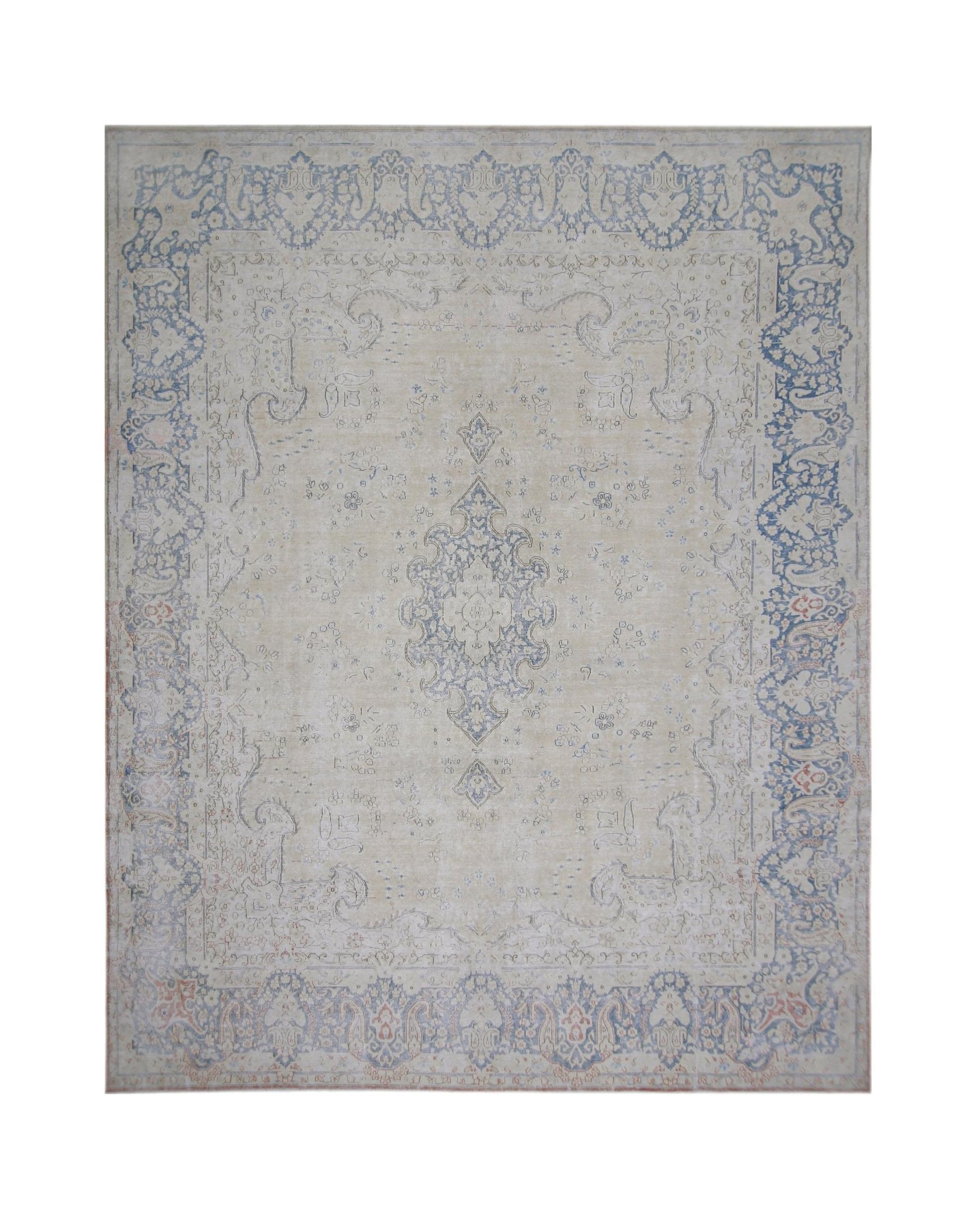 Handmade Vintage Persian Kerman Rug | 410 x 306 cm | 13'5" x 10' - Najaf Rugs & Textile