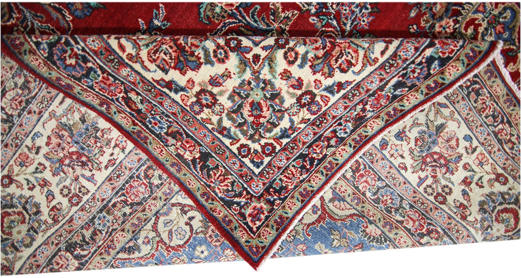 Handmade Vintage Persian Kerman Rug | 412 x 322 cm | 13'6" x 10'7" - Najaf Rugs & Textile