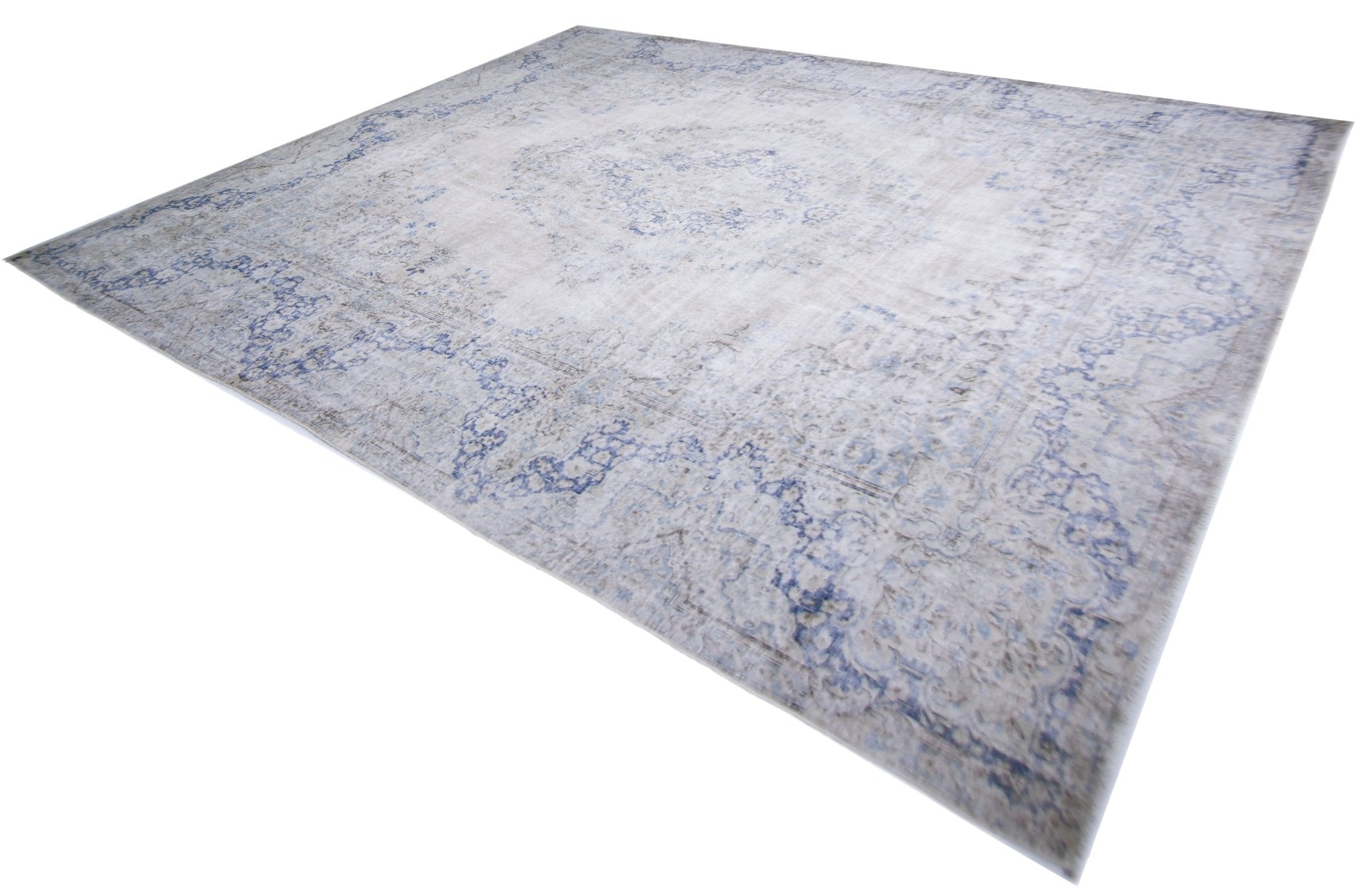 Handmade Vintage Persian Kerman Rug | 413 x 295 cm | 13'7" x 9'8" - Najaf Rugs & Textile