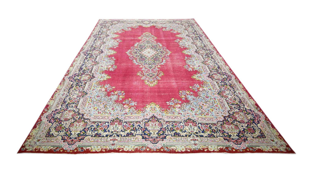 Handmade Vintage Persian Kerman Rug | 464 x 292 cm | 15'3" x 9'7" - Najaf Rugs & Textile