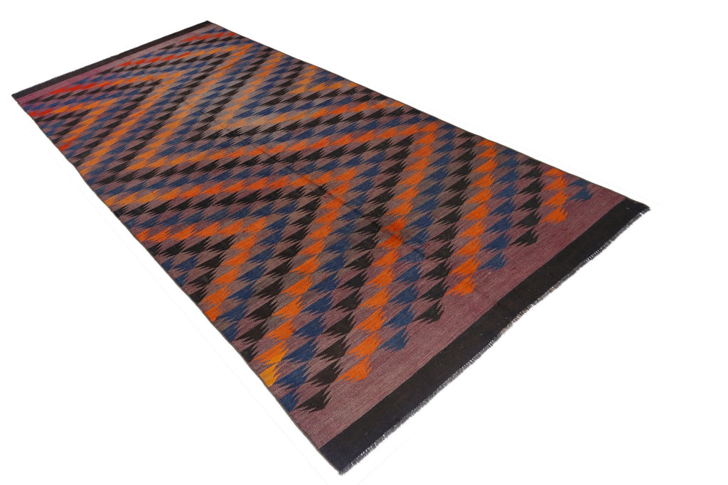 Handmade Vintage Persian Kilim | 351 x 156 cm | 11'6" x 5'1" - Najaf Rugs & Textile