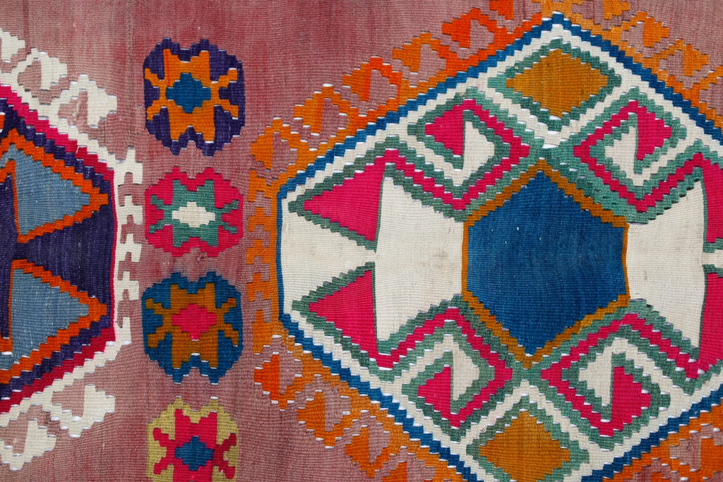 Handmade Vintage Persian Kilim Hallway Runner | 460 x 105 cm | 15'1" x 3'5" - Najaf Rugs & Textile