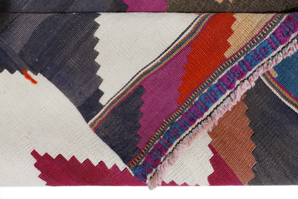 Handmade Vintage Persian Kilim Hallway Runner | 474 x 161 cm | 15'7" x 5'3" - Najaf Rugs & Textile