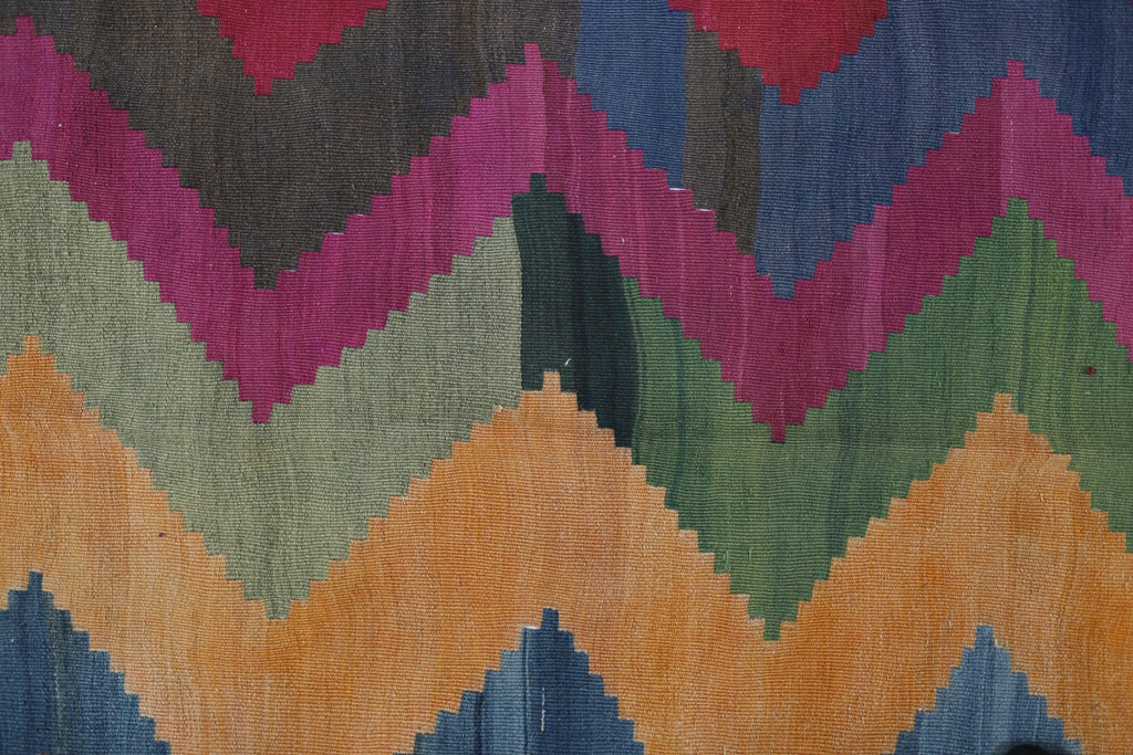 Handmade Vintage Persian Kilim Hallway Runner | 474 x 161 cm | 15'7" x 5'3" - Najaf Rugs & Textile