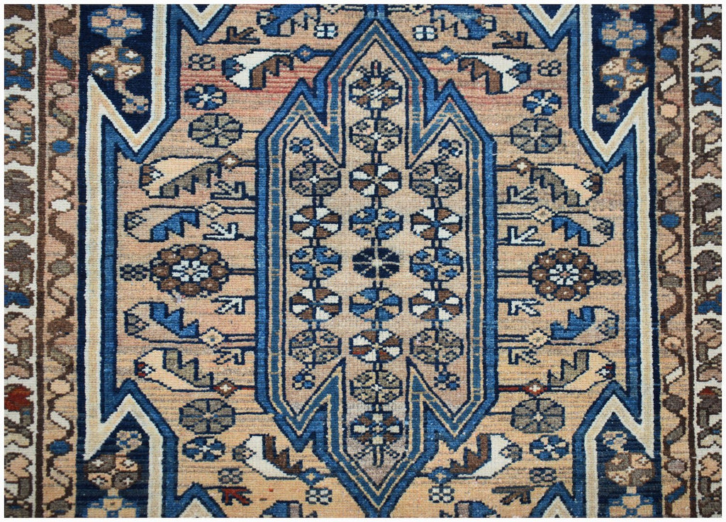 Handmade Vintage Persian Mazlaghan Rug | 150 x 95 cm | 4'11" x 3'1" - Najaf Rugs & Textile