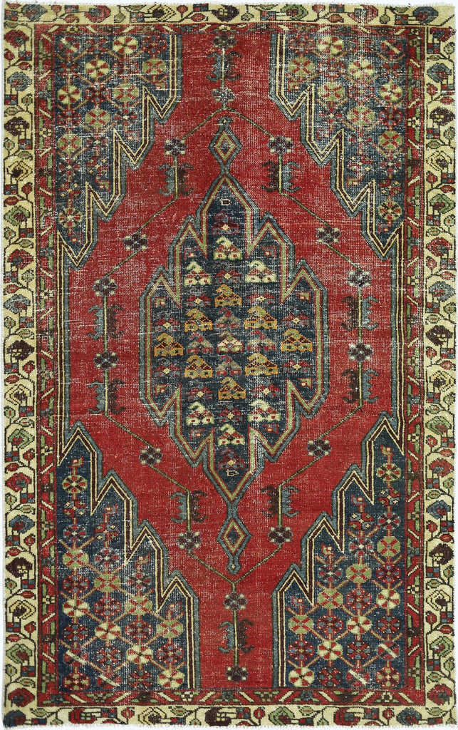 Handmade Vintage Persian Mazlaghan Rug | 182 x 115 cm | 6' x 3'9" - Najaf Rugs & Textile