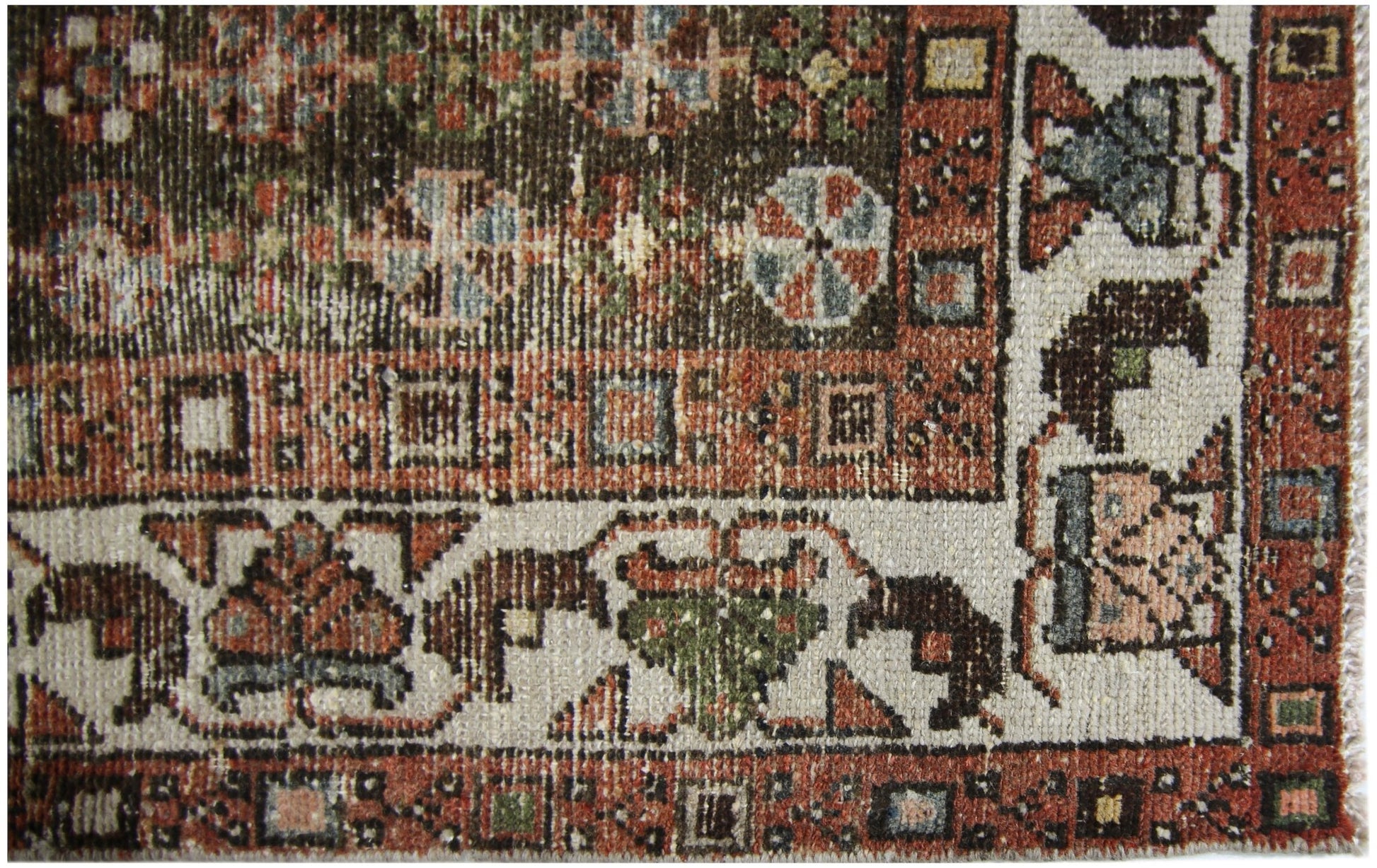 Handmade Vintage Persian Mazlaghan Rug | 182 x 117 cm | 6' x 3'10" - Najaf Rugs & Textile