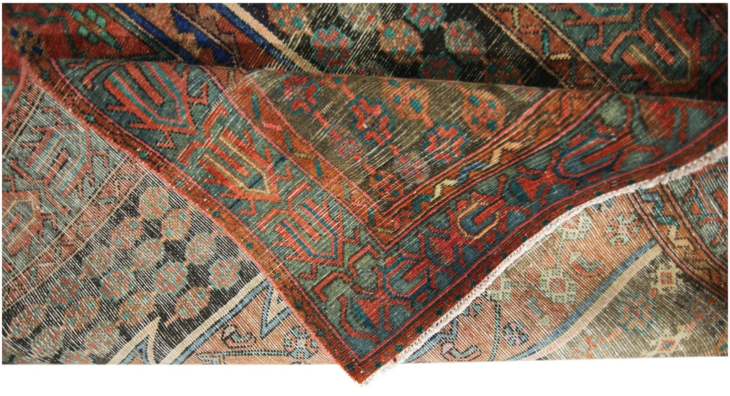 Handmade Vintage Persian Mazlaghan Rug | 270 x 119 cm | 8'10" x 3'11" - Najaf Rugs & Textile