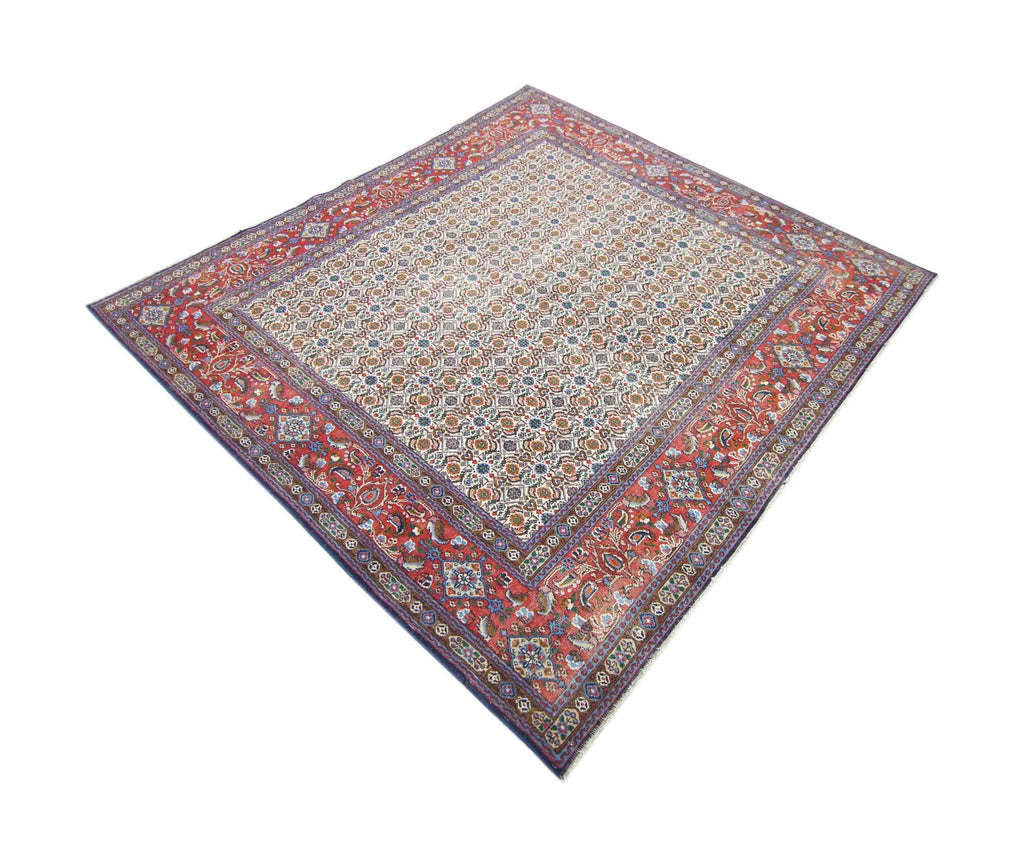 Handmade Vintage Persian Moud Rug | 196 x 189 cm | 6'5" x 6'3" - Najaf Rugs & Textile