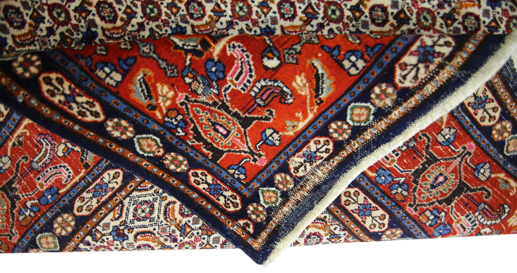 Handmade Vintage Persian Moud Rug | 243 x 196 cm | 8' x 6'5" - Najaf Rugs & Textile