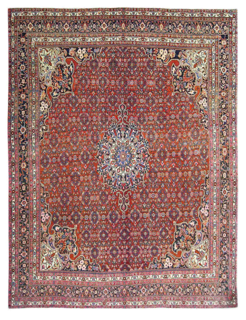 Handmade Vintage Persian Moud Rug | 297 x 212 cm | 9'9" x 6'11" - Najaf Rugs & Textile