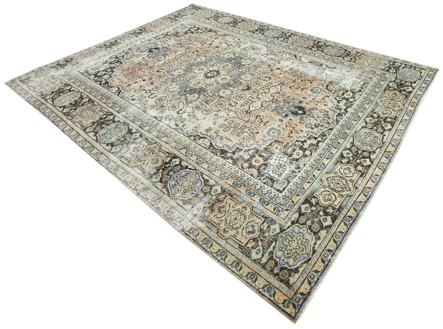 Handmade Vintage Persian Moud Rug | 322 x 241 cm | 10'7" x 7'11" - Najaf Rugs & Textile