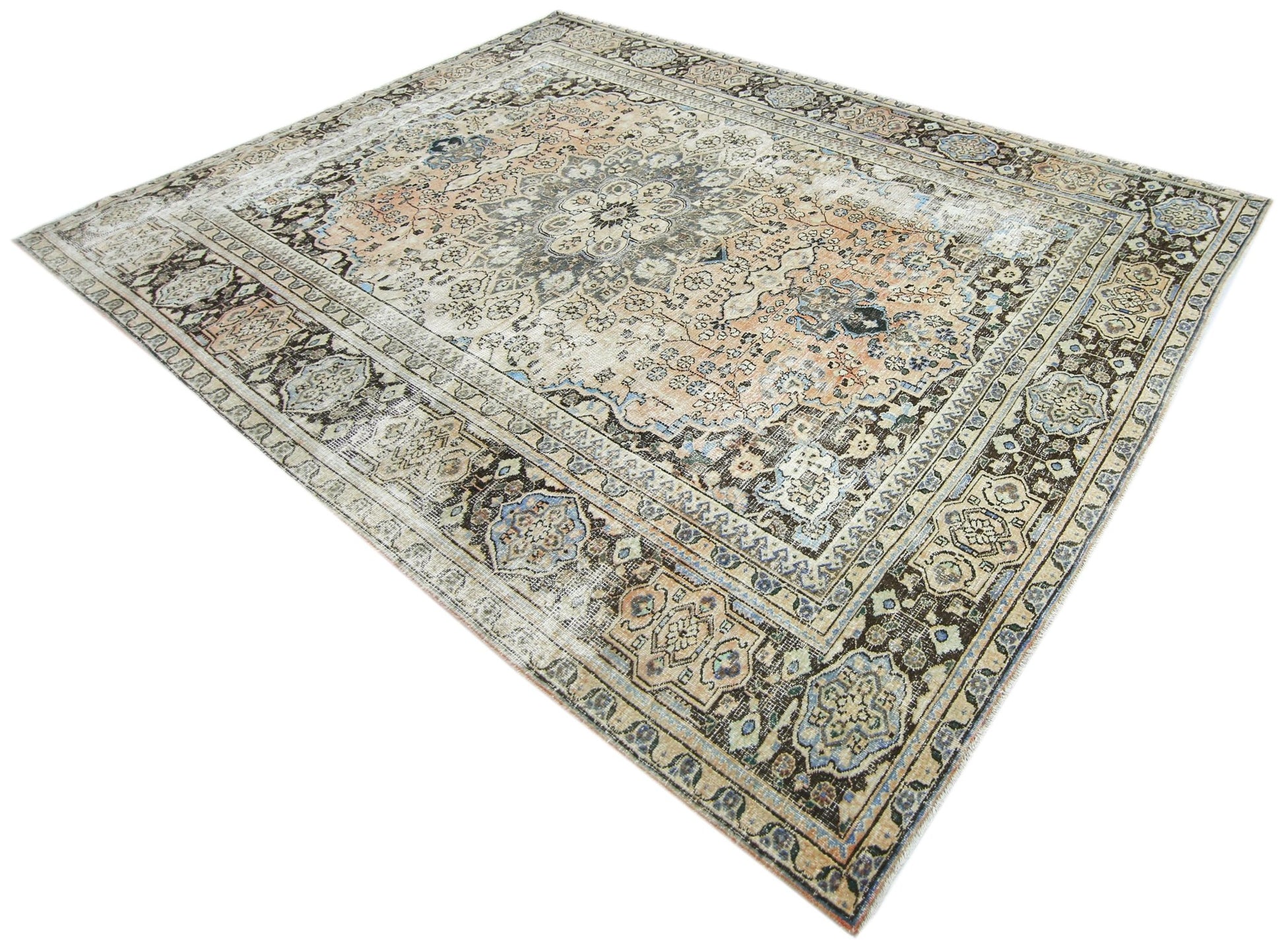 Handmade Vintage Persian Moud Rug | 322 x 241 cm | 10'7" x 7'11" - Najaf Rugs & Textile